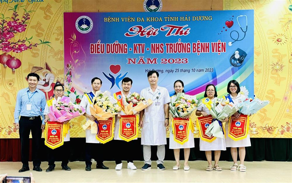 BỆNH VIỆN ĐA KHOA TỈNH HẢI DƯƠNG TỔ CHỨC HỘI THI ĐIỀU DƯỠNG, KTV, NHS TRƯỞNG GIỎI LẦN THỨ NHẤT NĂM 2023